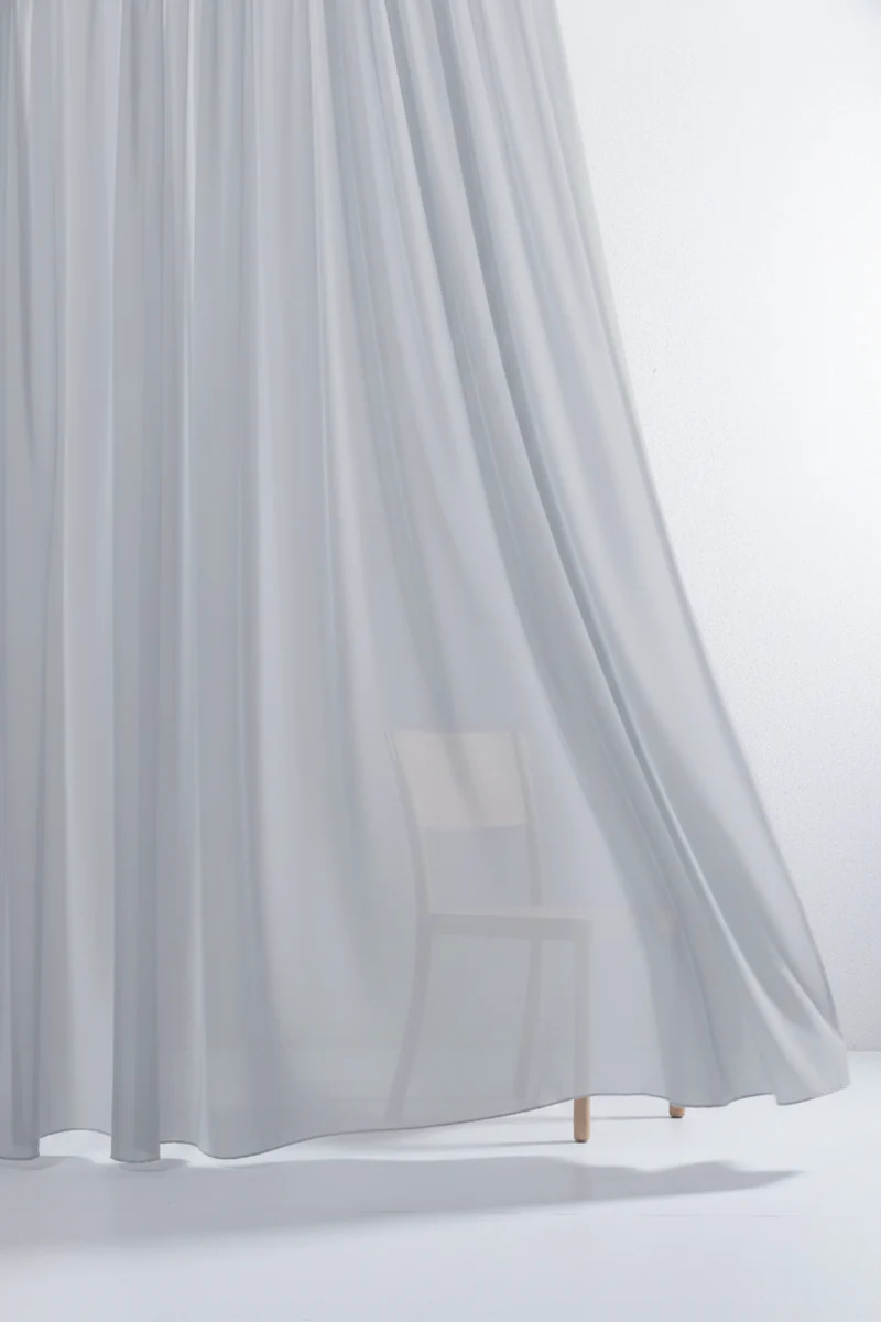Luxury Sheer Curtains "Georgette" in Grey Colour