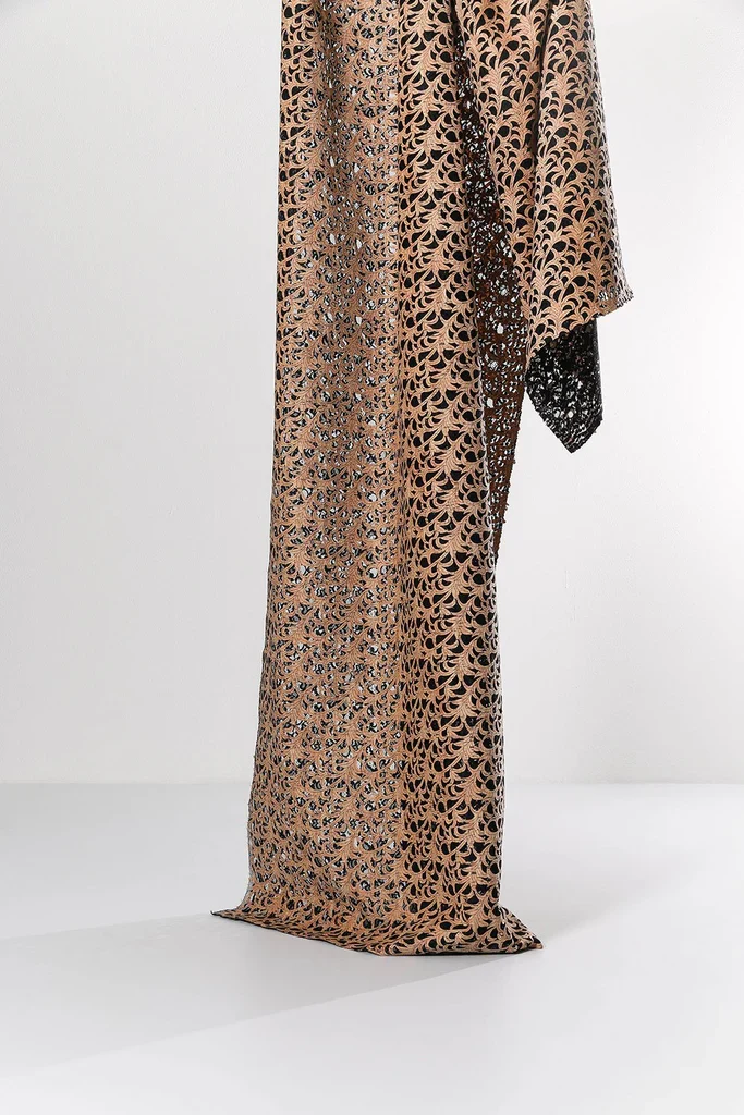 Cork and Lace Fabric "Juana"- Haute Couture Collection - SALE