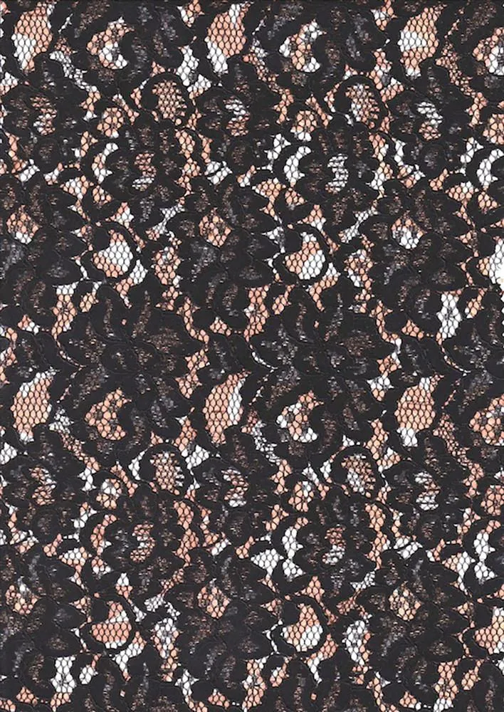 Cork and Lace Fabric "Juana"- Haute Couture Collection - SALE
