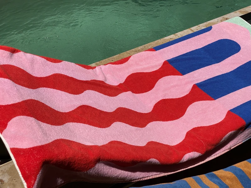 Beach Towel "Santa Monica" by Sophie Probst - XL 100% Cotton