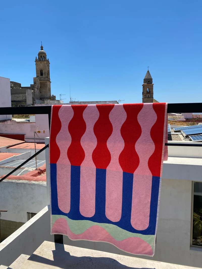 Beach Towel "Santa Monica" by Sophie Probst - XL 100% Cotton