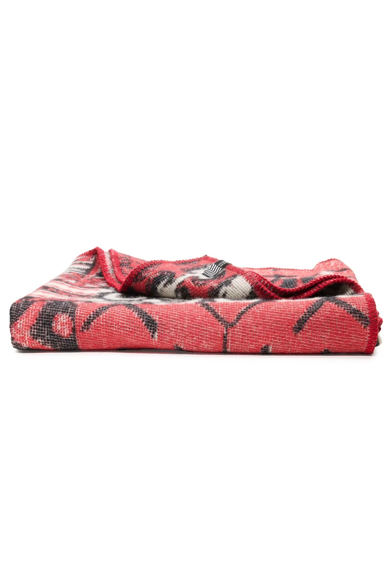 Wool Blanket "Patchwork Drama" by Manutcher Milani