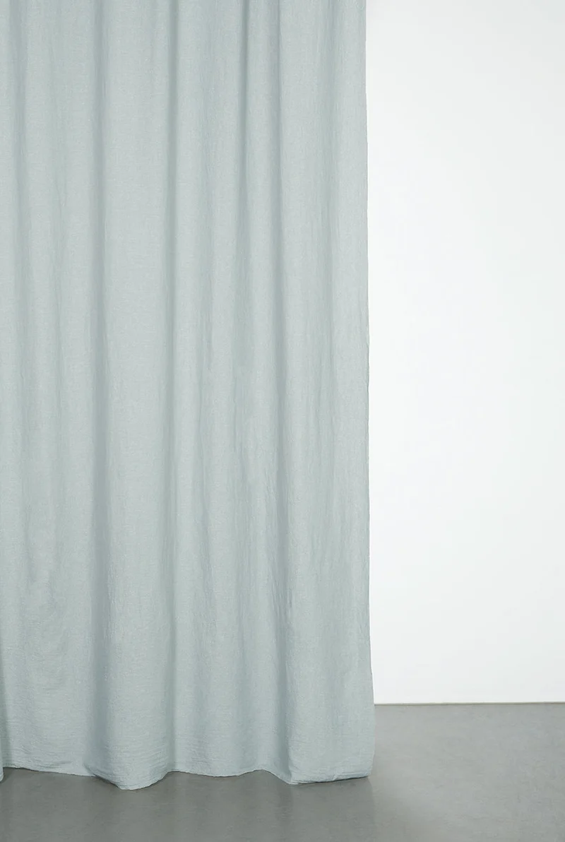 Recycled Wool Curtains Mid-Weight in Pigeon Blue Colour