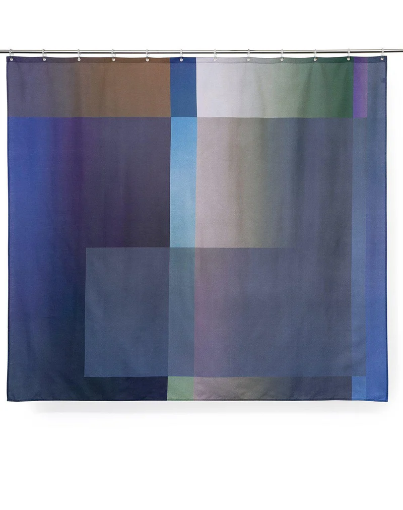 Artist Cotton Shower Curtain "Collage Two" by Céline Cornu