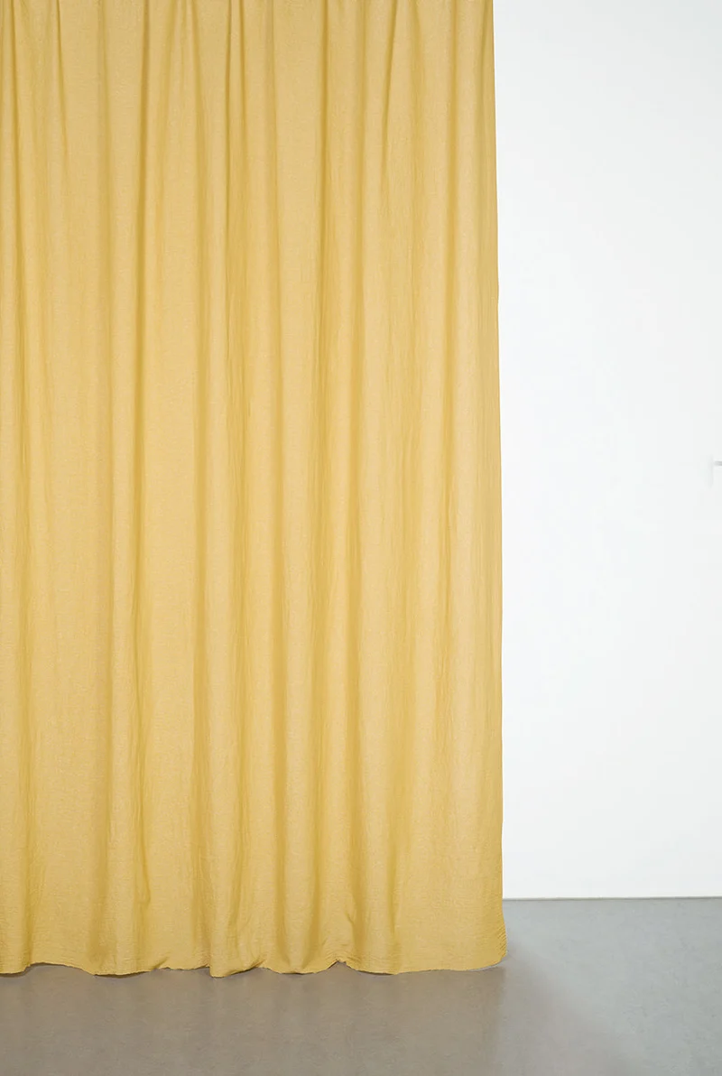 Recycled Wool Curtains Mid-Weight in Curry Colour