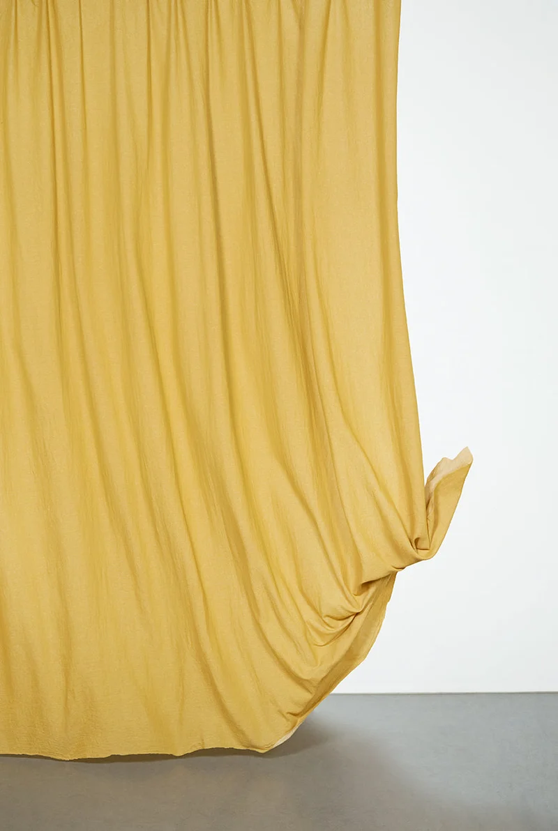 Recycled Wool Curtains Mid-Weight in Curry Colour