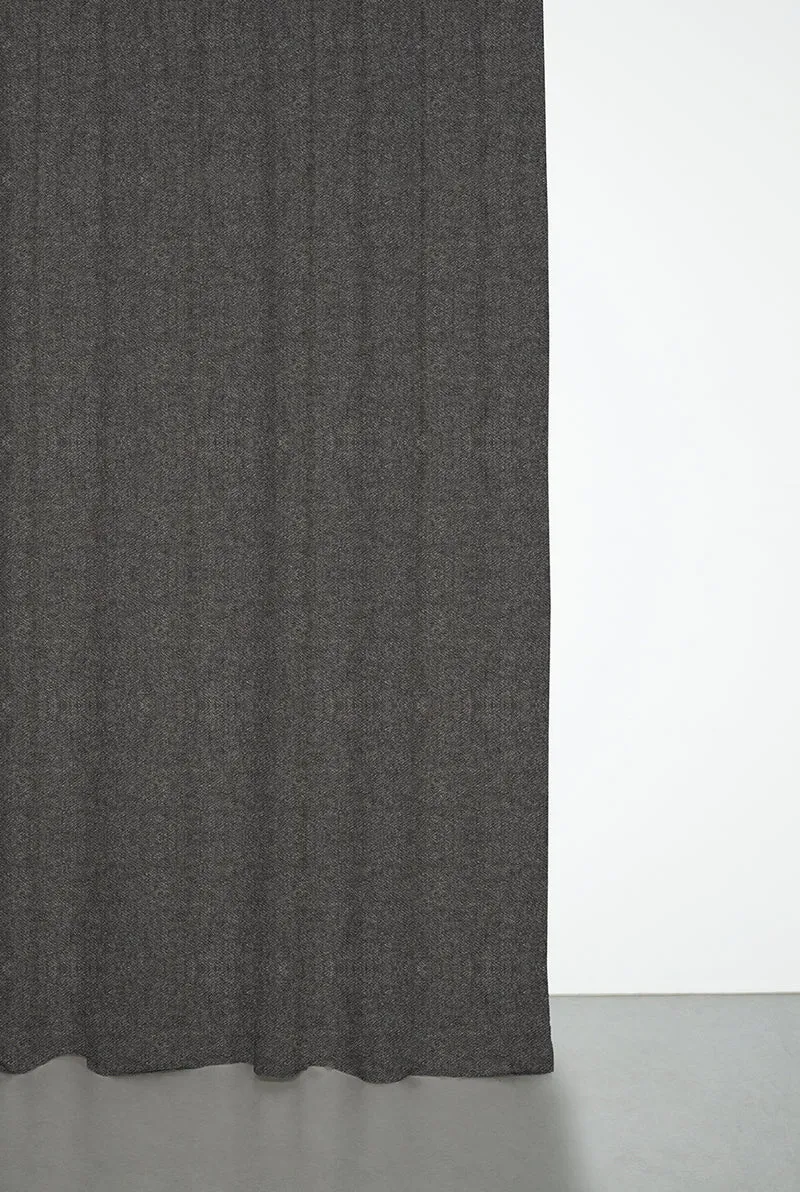 Recycled Wool Curtains Mid-Weight in Anthracite Colour