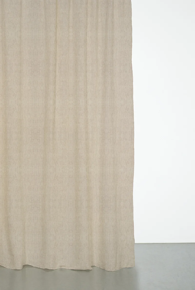 Recycled Wool Curtains Mid-Weight in Beige Colour