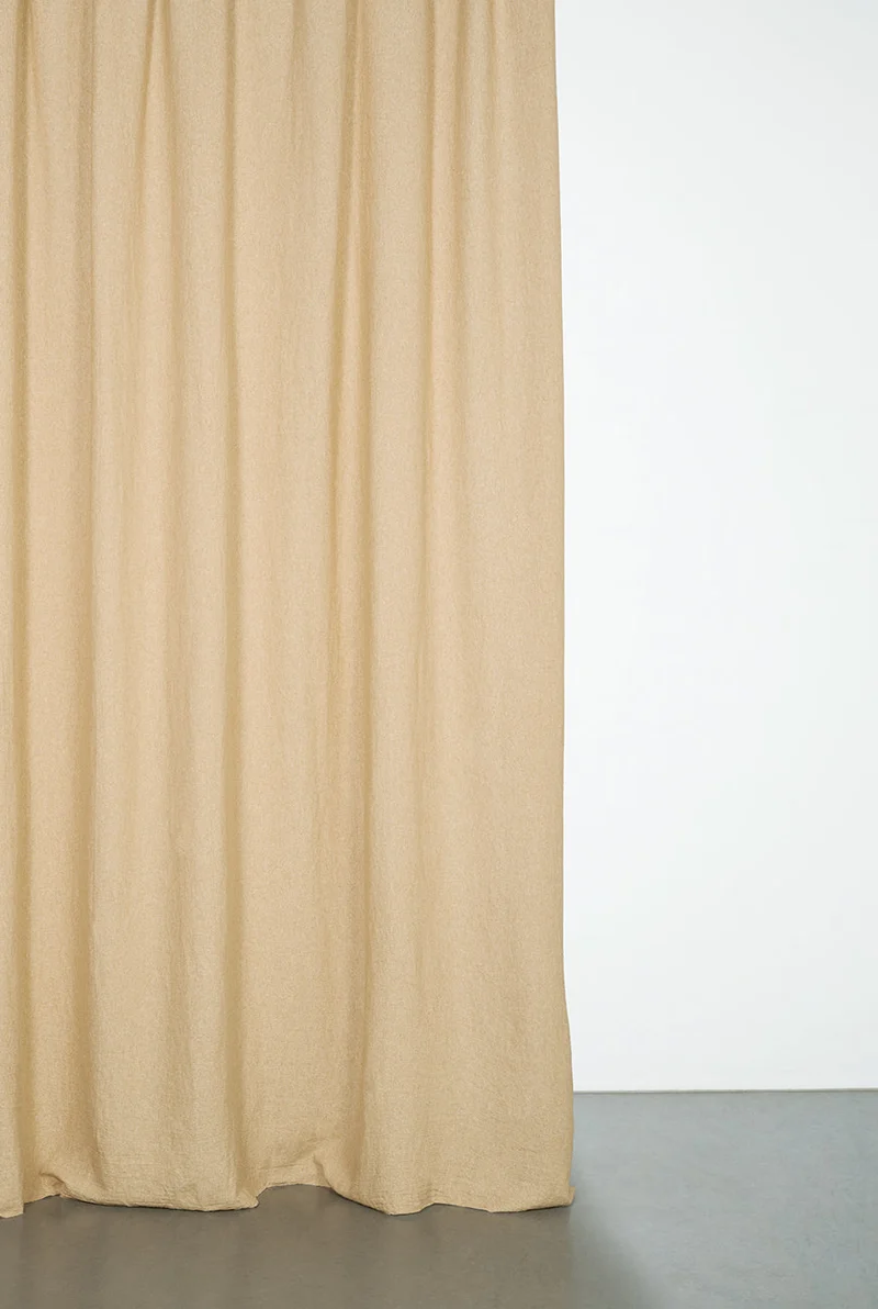 Recycled Wool Curtains Mid-Weight in Almond Colour