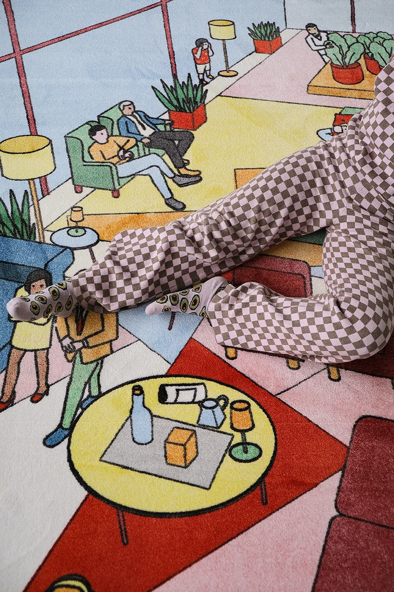 "Lobby" Recycled Artist Rug by Klaus Kremmerz