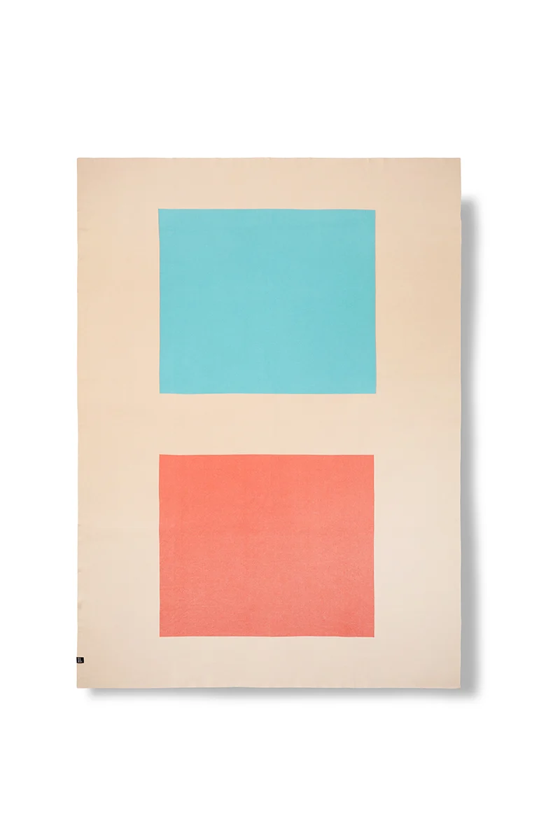Knit Cotton Blanket "Two Fold Taupe Beige" by Michele Rondelli