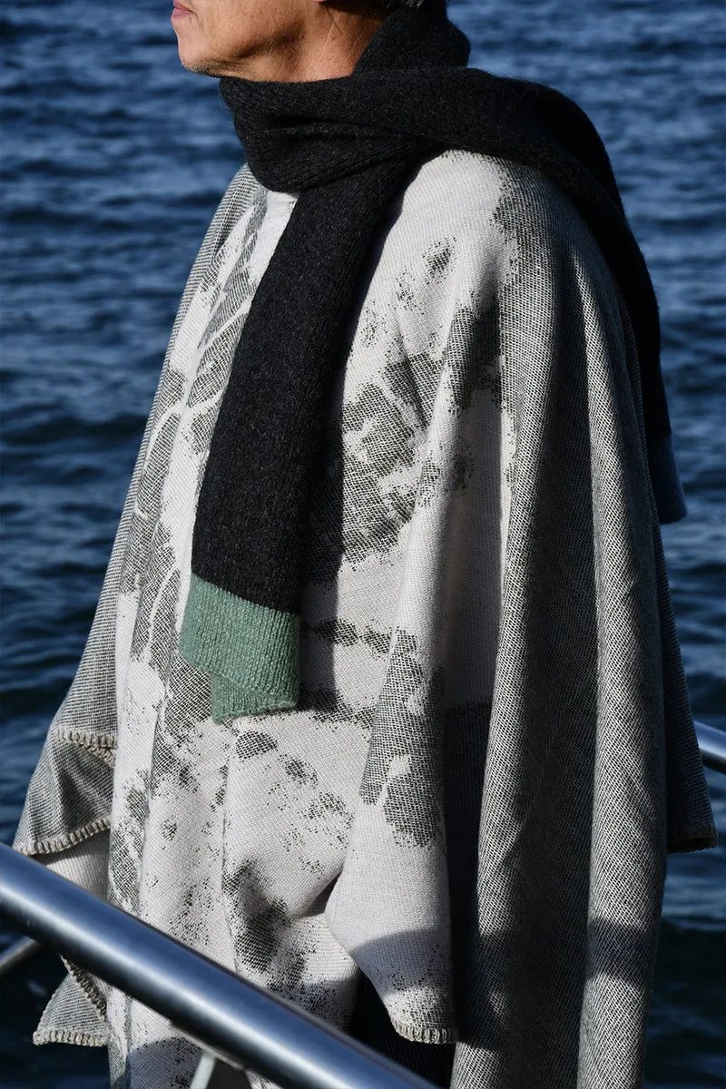 Merino Wool Poncho "Tie Dye" by Charlotte Gentsch