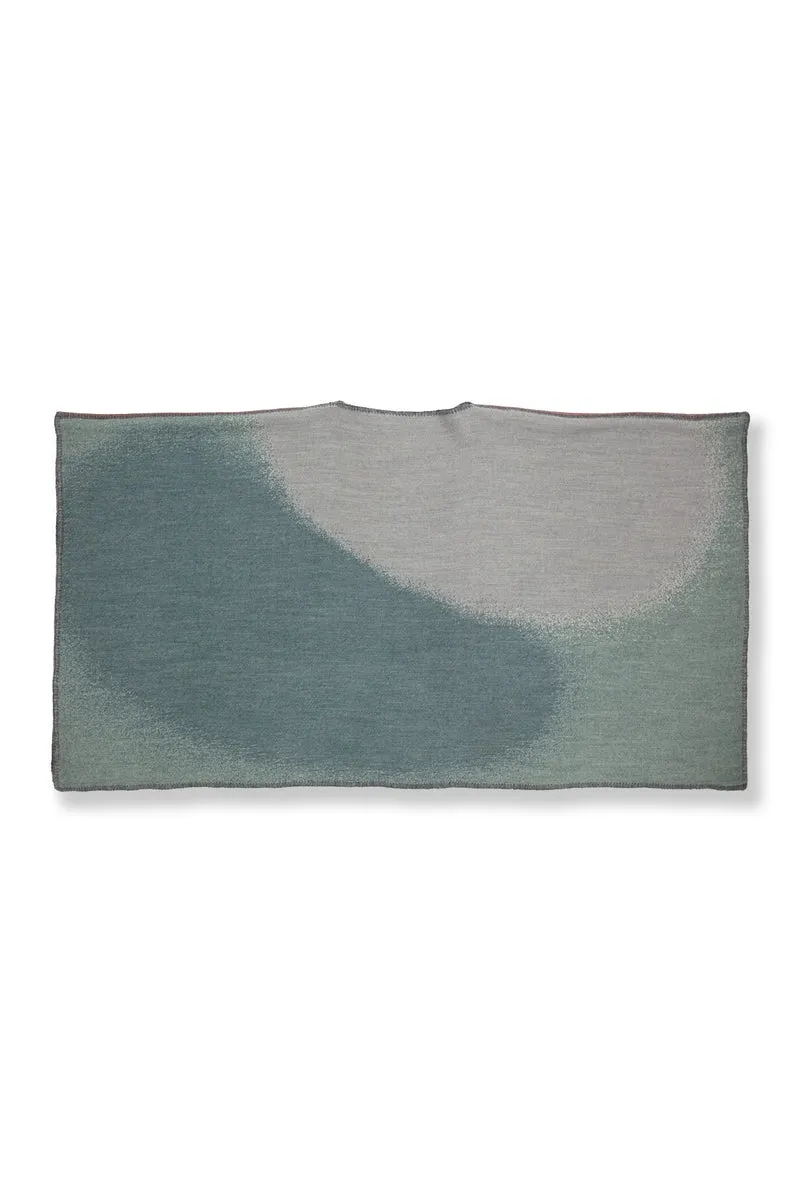 Merino Wool Poncho "Soft Spheres Dark" by Charlotte Gentsch