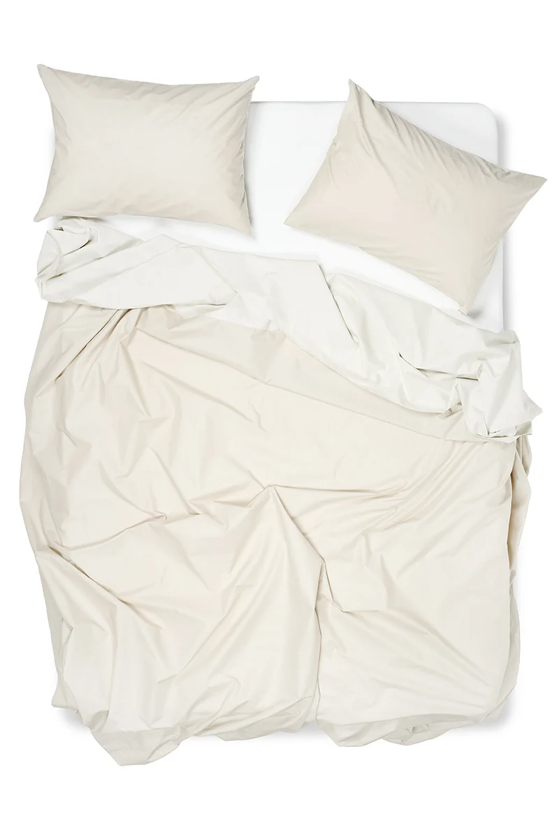 Percale Cotton Summer Cuff Sheet – Midgrey / Light Grey
