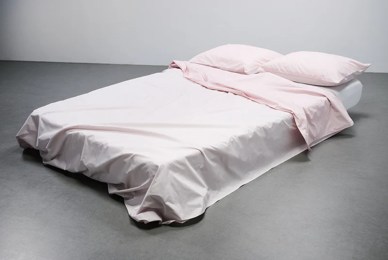 Percale Cotton Summer Cuff Sheet – Blush / Desert