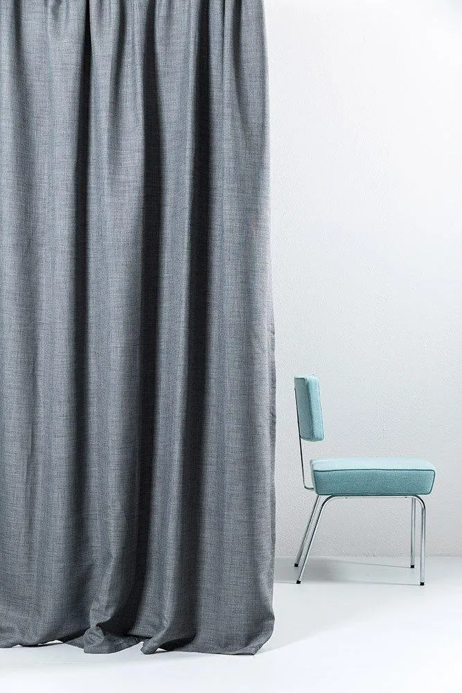 Blackout Curtains (Linen Optic) in Grey Color
