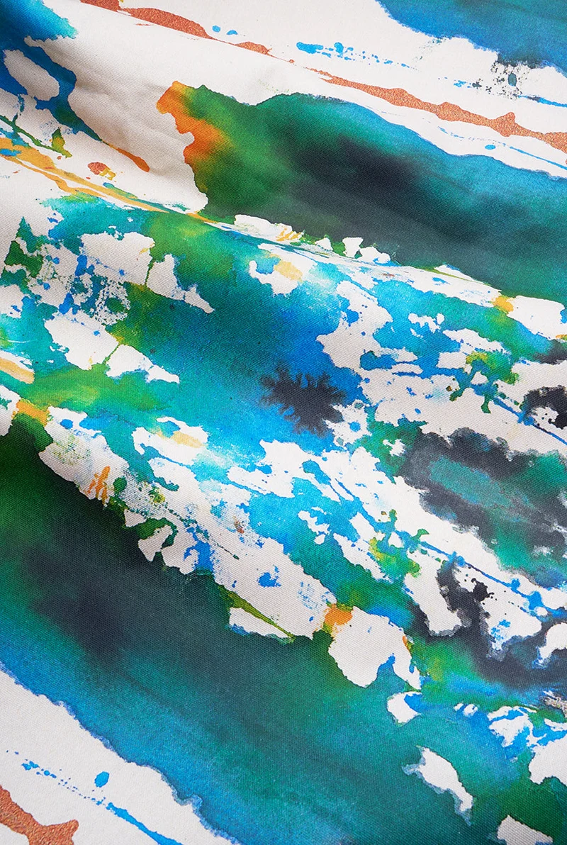 Artist Cotton Shower Curtain "Eden" by Alexander Bühler