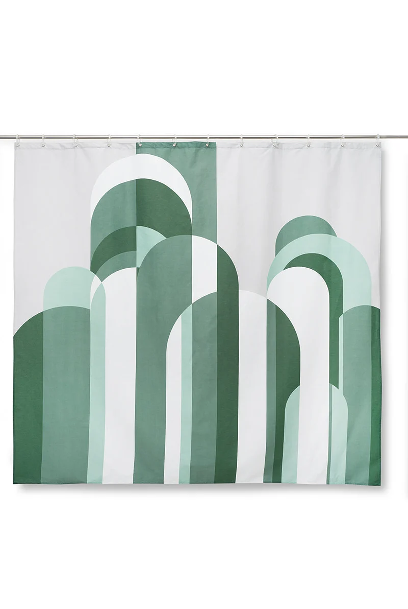 Artist Cotton Shower Curtain "Forest" by Dario Cortese