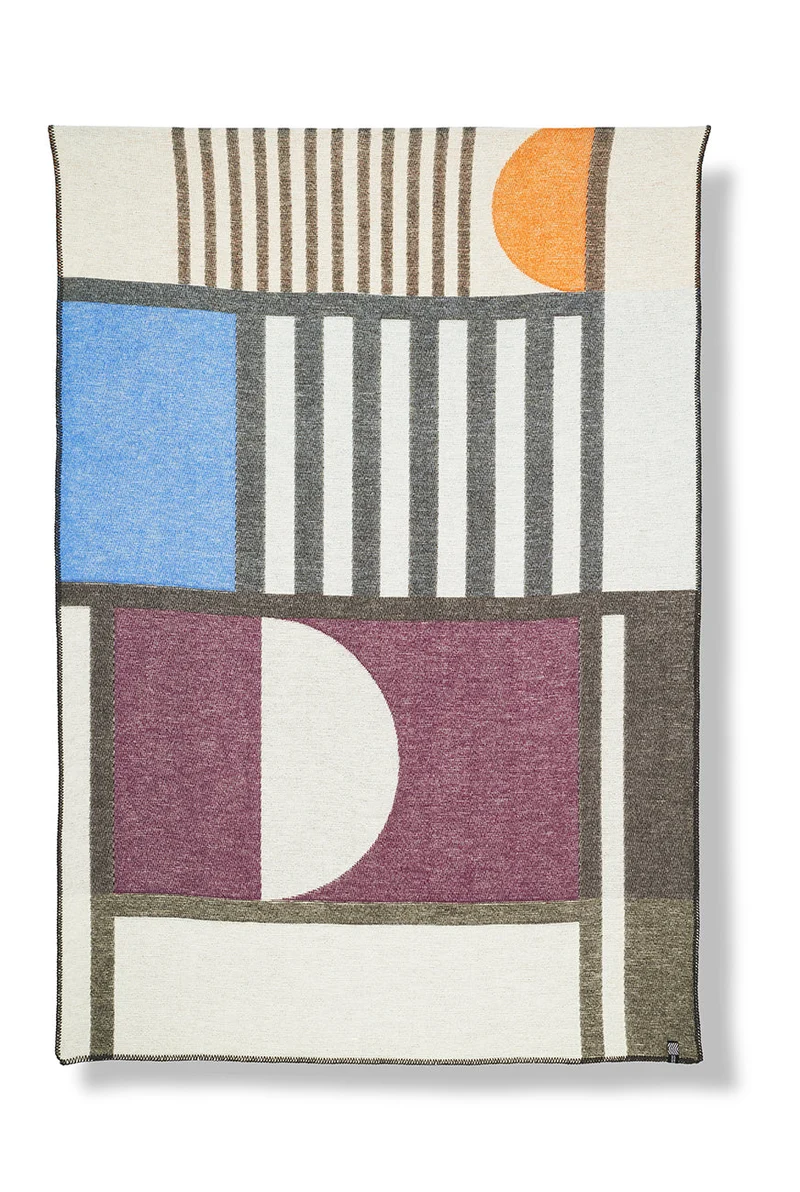 Wool Blanket "Art Deco" by Céline Cornu