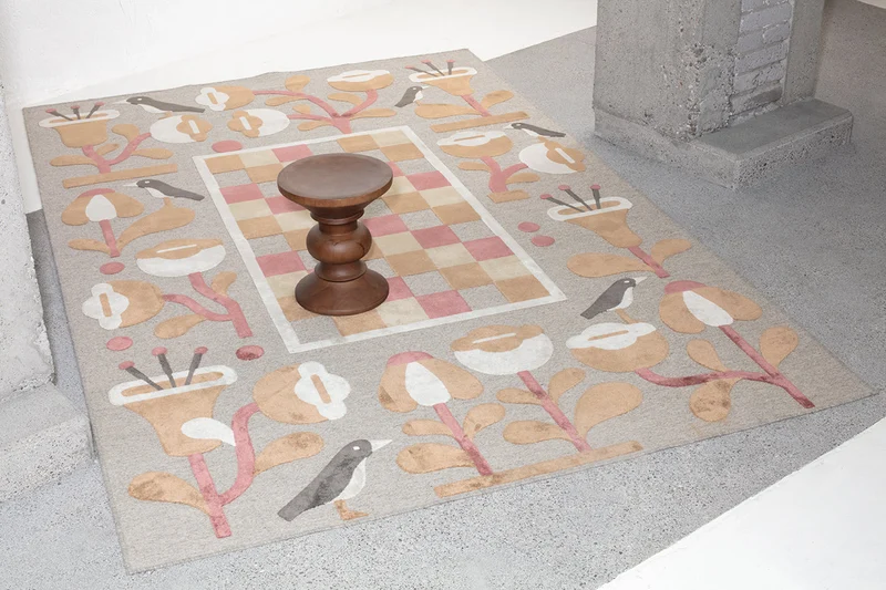 Wool & Bamboo Silk Rugs and Carpet "Seasonal Garden" by Jacco Bunt