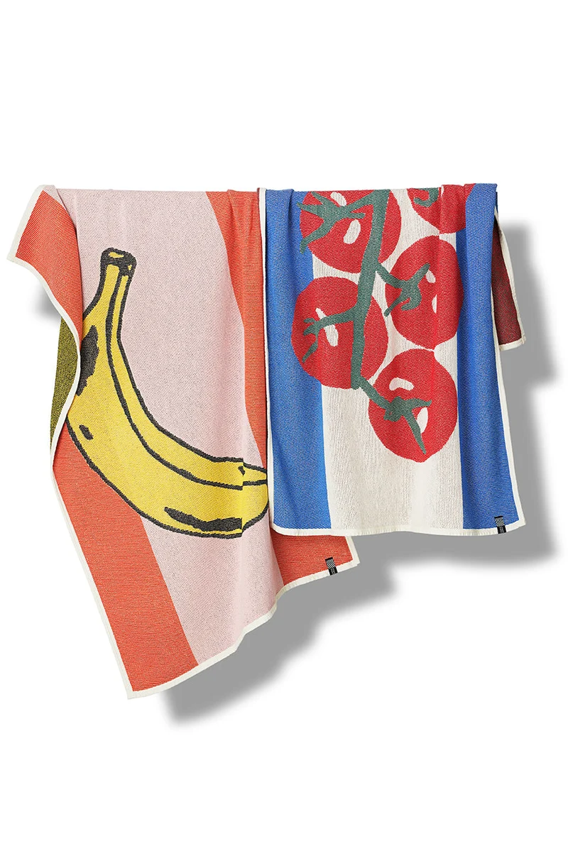 Cotton Beach Towel or Mini Blanket "Banana" by Rondelli & Probst