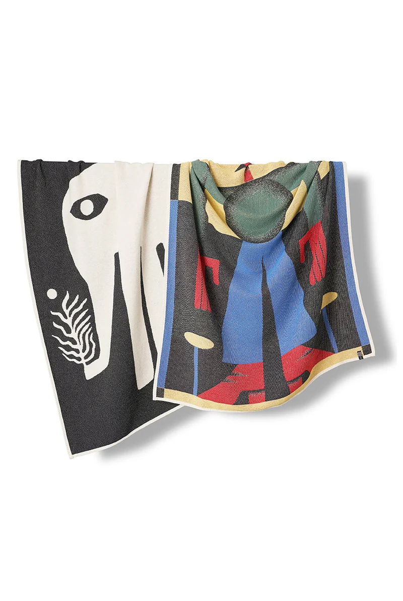 Cotton Blanket & Throw "The Elephant" by David Schmitt