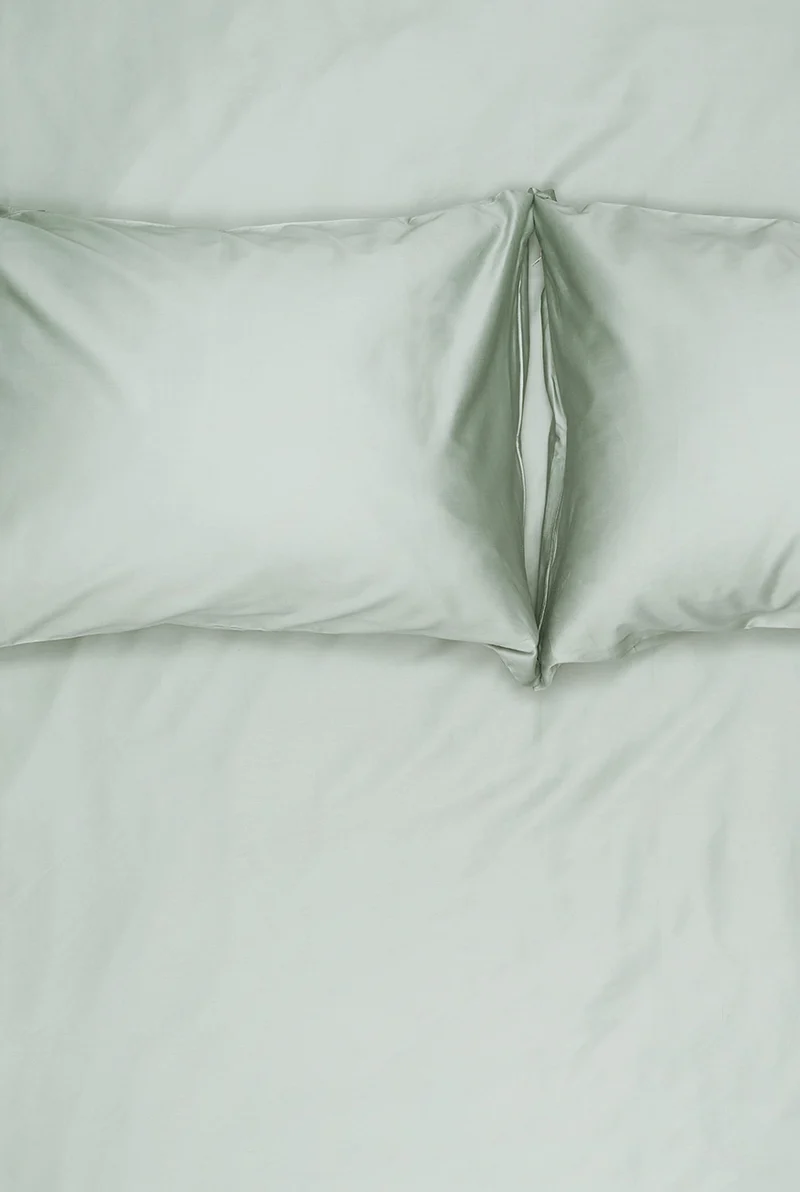 Egyptian Cotton Sateen Bedding in Ice Green Color