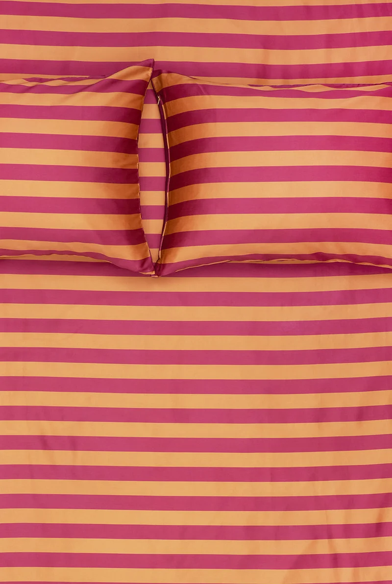 Artist Bedding Collection "Polka Stripe Burnt Orange" by Michele Rondelli