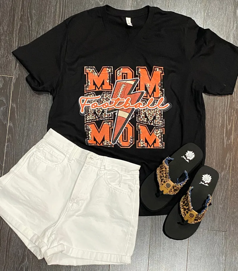 Mom Mom Mom FOOTBALL tee