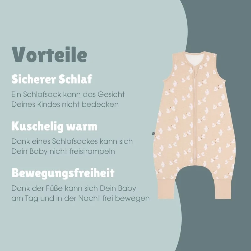 Schlafsack mit Füßen 2.5 TOG | Vogel