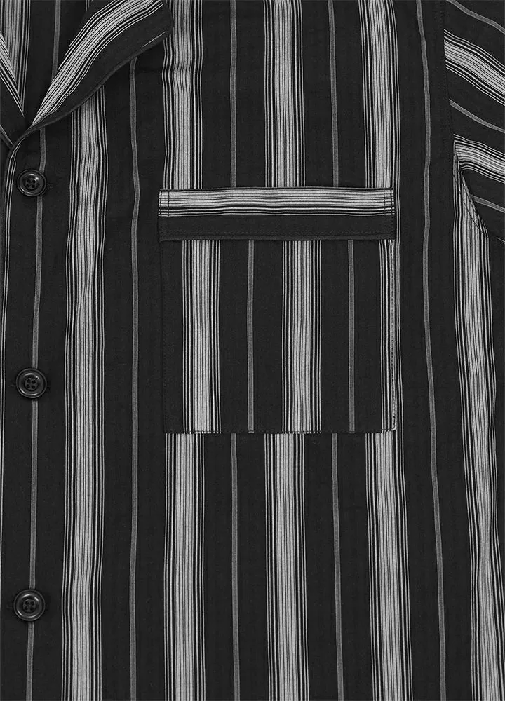 Men's Seersucker Cotton Short Sleeve Pajama Set