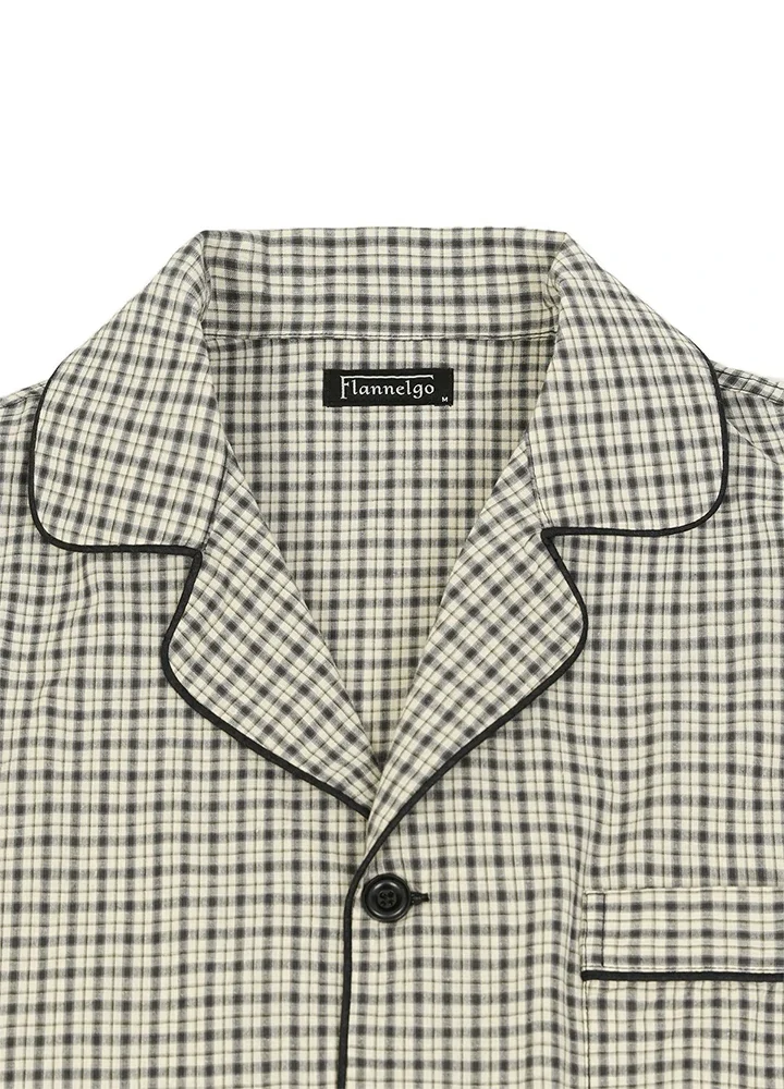 Men's Seersucker Cotton Short Sleeve Pajama Set