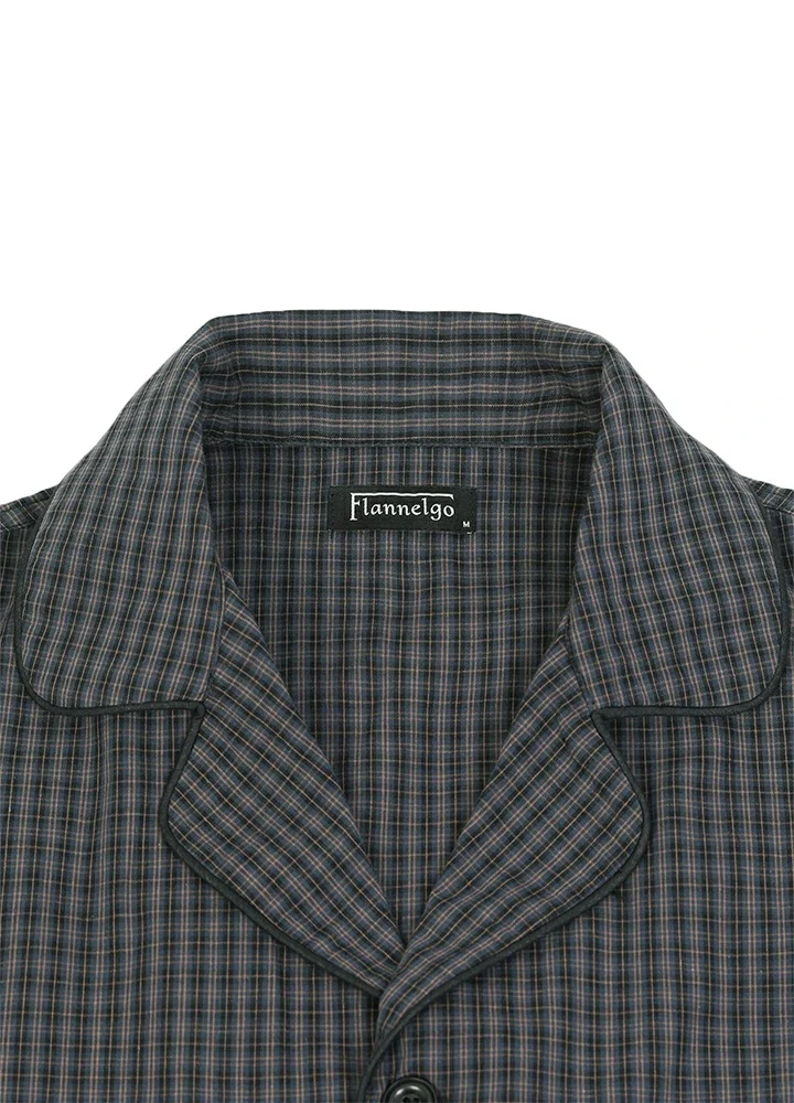 Men's Seersucker Cotton Short Sleeve Pajama Set