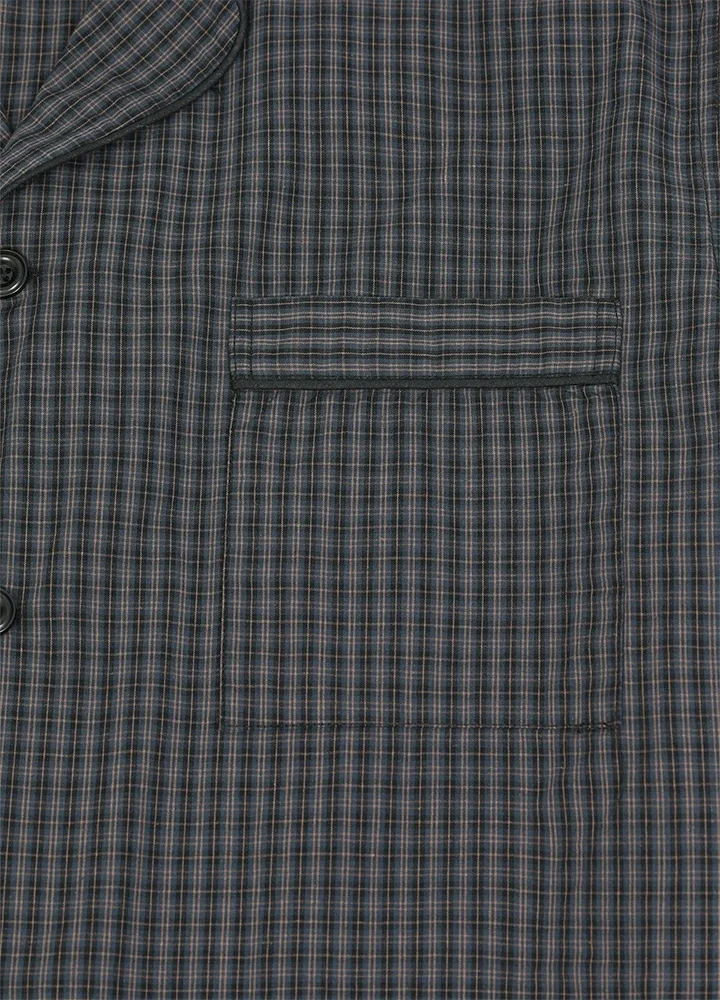 Men's Seersucker Cotton Short Sleeve Pajama Set