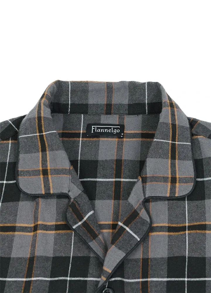 Men's Cotton Flannel Long Sleeve Pajama Set