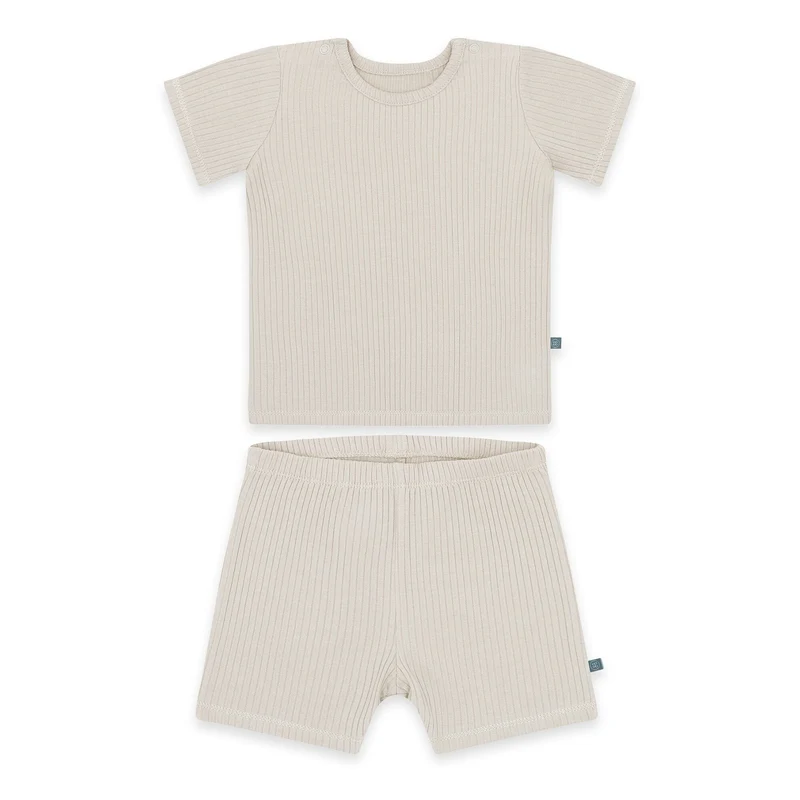 Schlafanzug kurz 2-teilig | Essential Beige