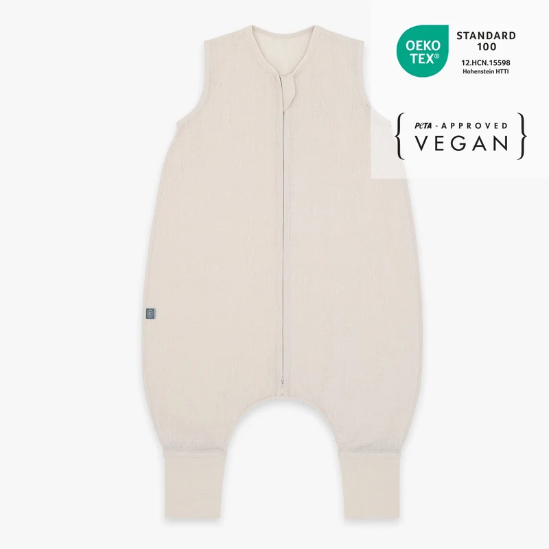Leinen Schlafsack mit Füßen 0.5 TOG | Essential Beige
