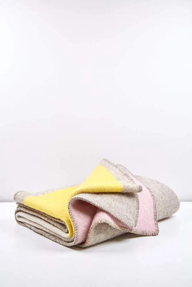 Wool Blanket "Bauhaused 3" by Michele Rondelli