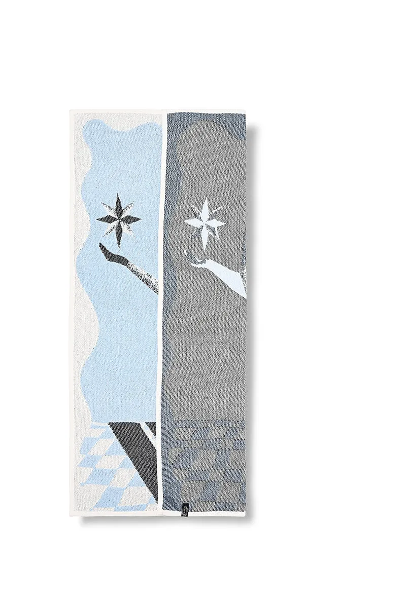 Cotton Beach Towel / Mini Blanket “Cosmic Man” by Raphael Greaves