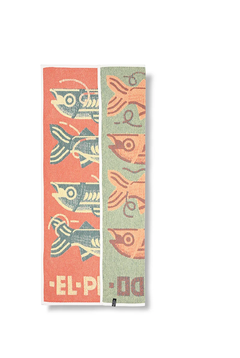 Cotton Beach Towel / Mini Blanket “El Pescado” by Florian Schommer