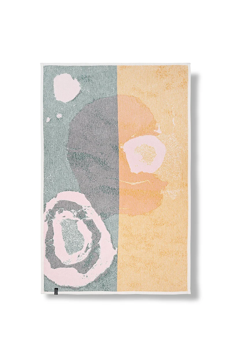 Cotton Beach Towel / Mini Blanket “Sunny side up” by Lea Krebs