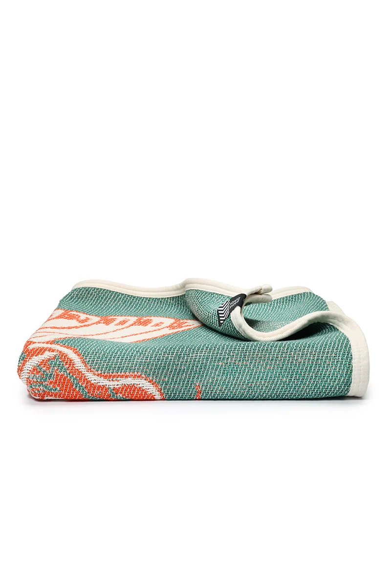 Cotton Beach Towel or Mini Blanket "Koi" by Michele Rondelli