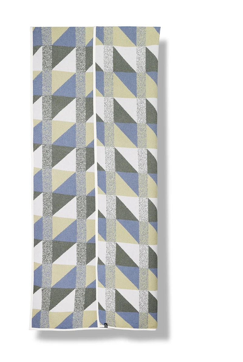 Cotton Bedspread or Blanket "Highlander" in Blue Color in XL size