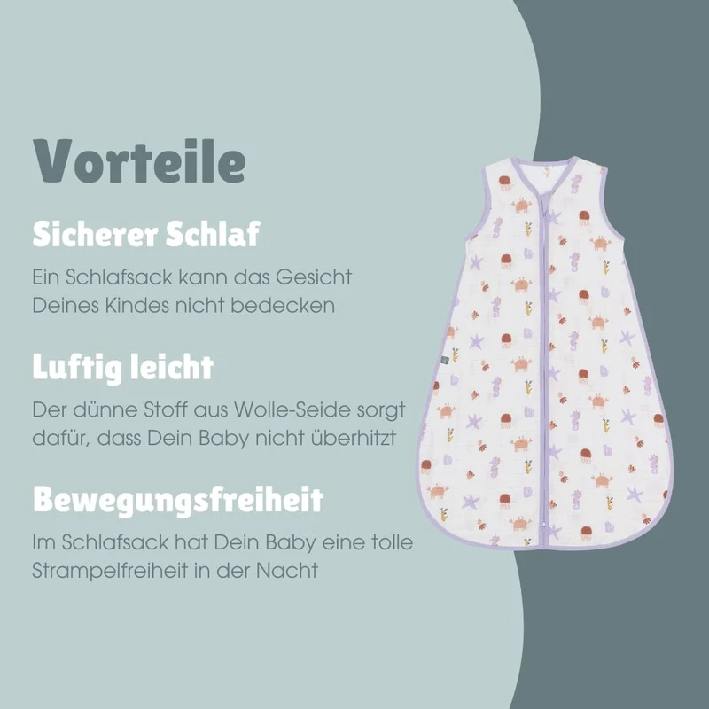 Musselin Schlafsack 0.5 TOG | Community Design Unterwasser