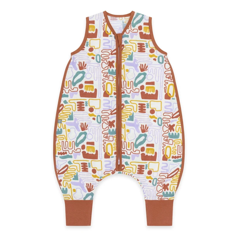 Musselin Schlafsack mit Füßen 0.5 TOG | Bunte Formen