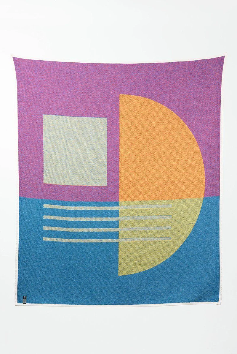 Cotton Blanket & Throw "Bauhaused 7" by Sophie Probst