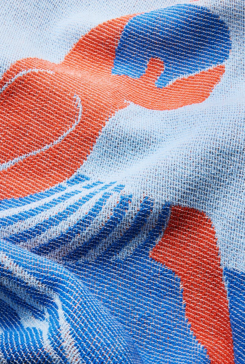Cotton Beach Towel / Mini Blanket "El Palmar" by Dalakami