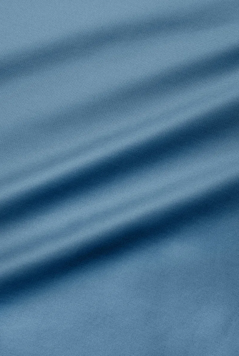 Egyptian Cotton Sateen Bedding in Steel Color