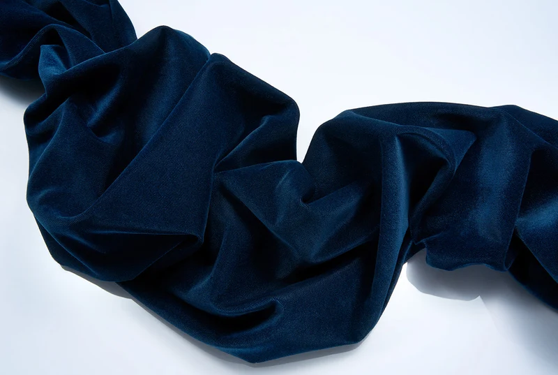 Velvet Curtain in Indigo Color - Extra Wide