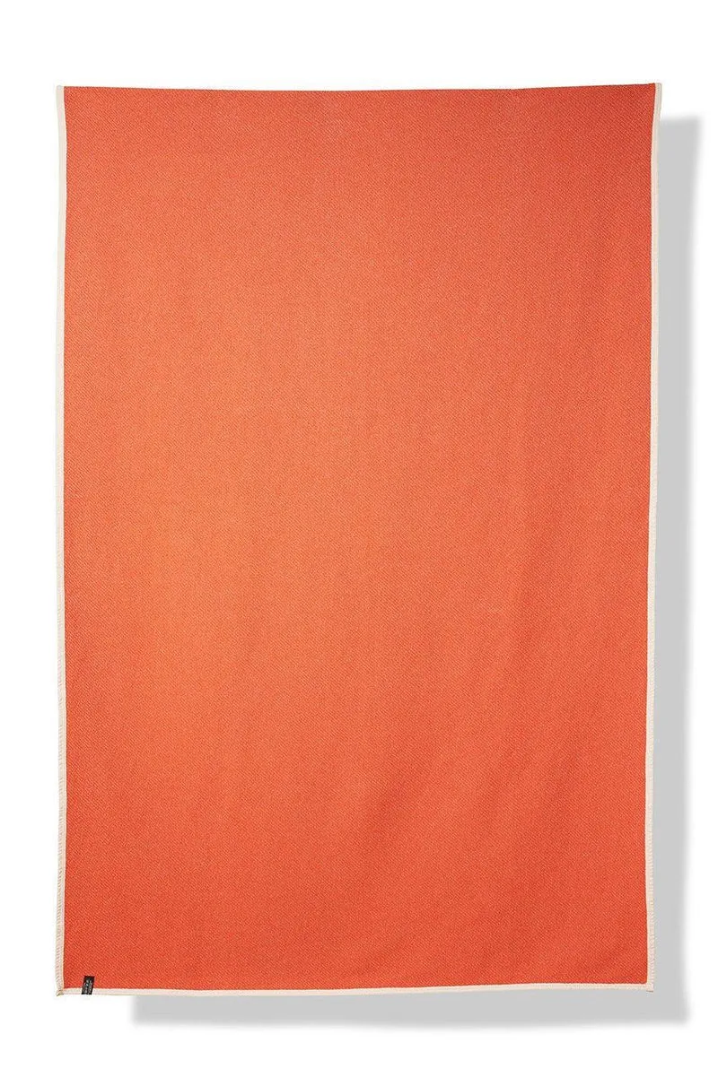 Cotton Blanket or Bedspread Maxi XL in Orange & Clay Beige Colors